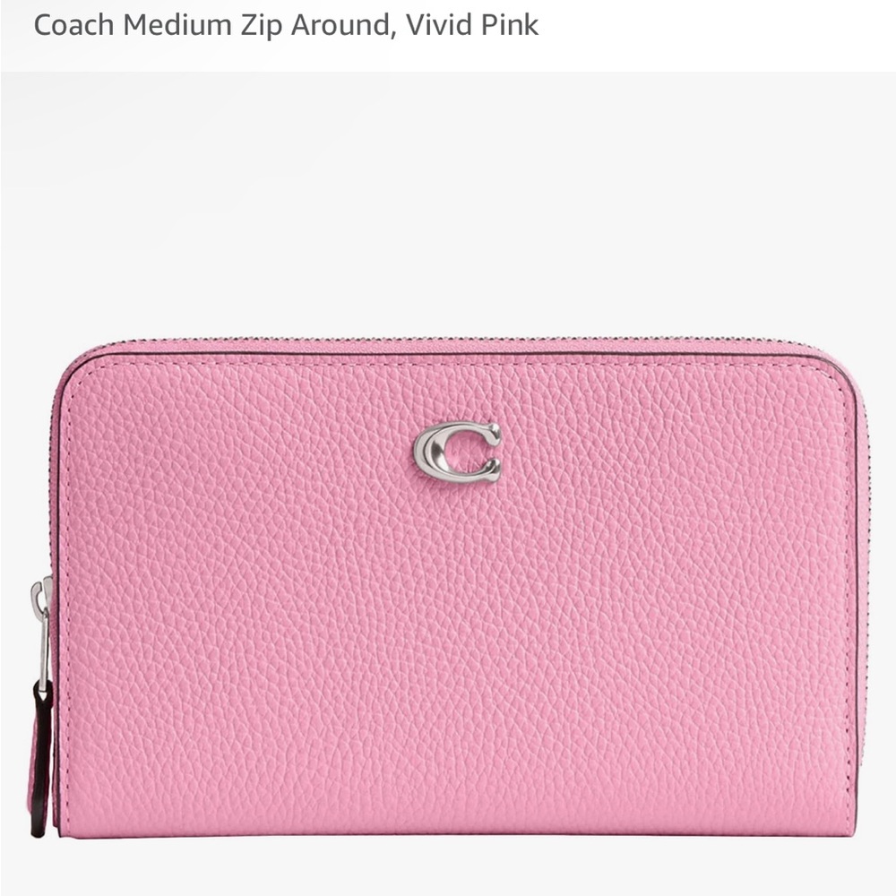 Coach Pink Zip Wallet